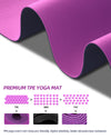 COOLMOON 1/4 Inch Extra Thick Yoga Mat Double-Sided Non Slip,Yoga Mat For Women and Men,Fitness Mats With Carrying Strap,Eco Friendly TPE Yoga Mat , Pilates And Exercises Mat