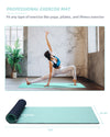 COOLMOON 1/4 Inch Extra Thick Yoga Mat Double-Sided Non Slip,Yoga Mat For Women and Men,Fitness Mats With Carrying Strap,Eco Friendly TPE Yoga Mat , Pilates And Exercises Mat